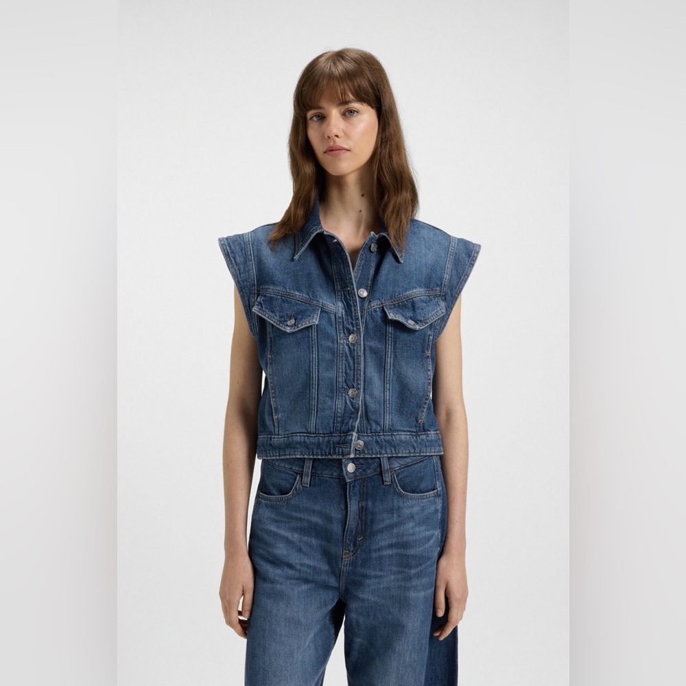 NWT BOSS Denim Vest Jacket size XS